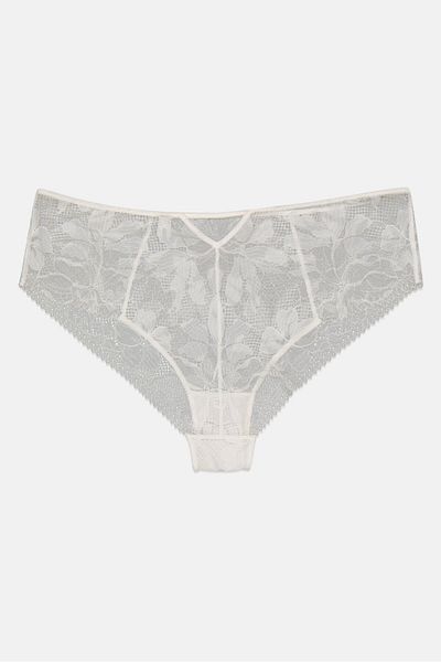 Etam Women Textured Hipster Panty, White
