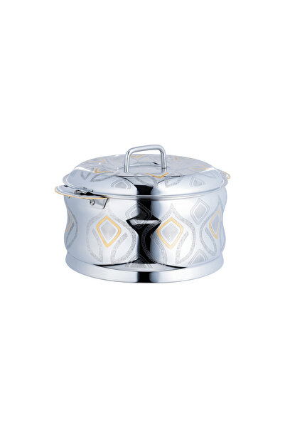 ALSAIF Loren Hotpot Stainless Steel,size: 2500 Ml, Color:silver/gold