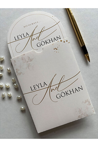 Luna Davetiye Renkli Düğün Davetiyesi 50 Adet