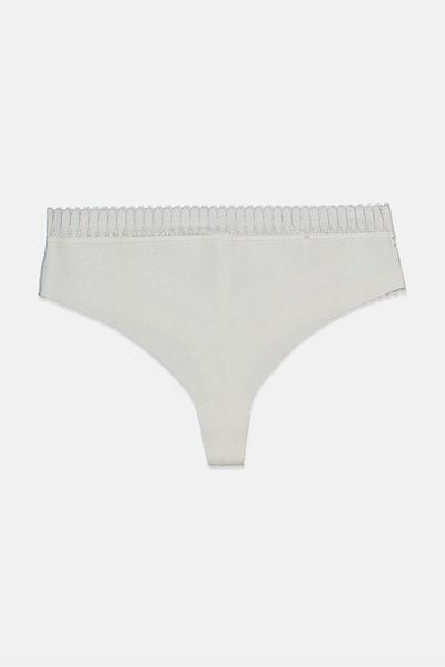 Etam Women Lace Tanga Panty, White