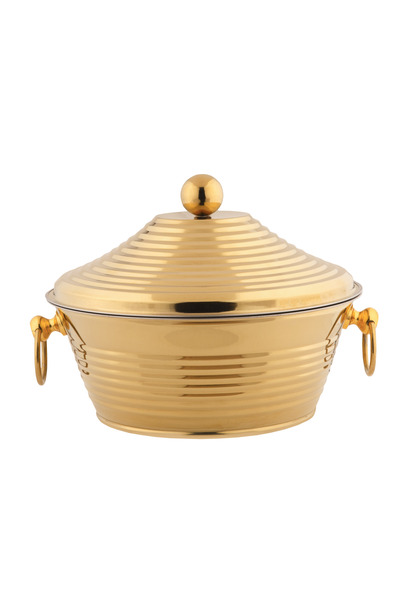 ALSAIF Inner Stainless Steel Casserole, Insulated Hot Pot, Keep Food Hot & Fresh, 3.5 Liter, Gold