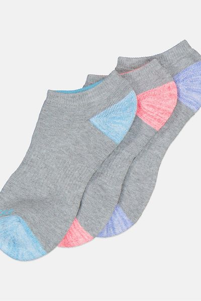 SKECHERS Kids Girl 6 Pairs Brand Logo Socks, Grey