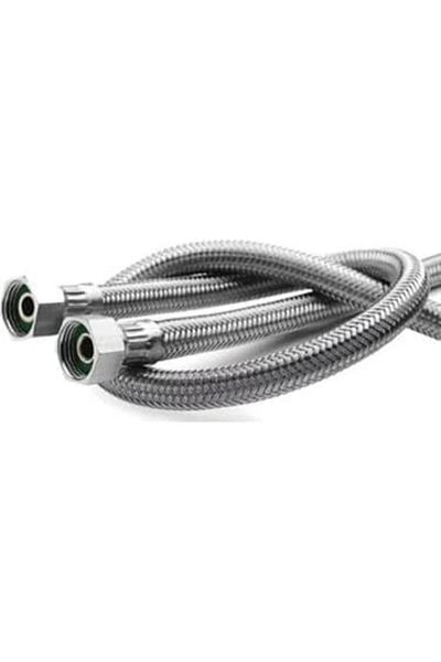 STOREMAX Jvnnshop Structure 2 Pcs Toilet Seat Connection Hose Steel Braided 3/8-3/8 Thread Stainless (60 cm) 6462