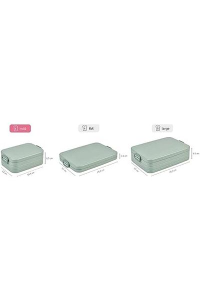 STOREMAX Sellbuystore Take a Break Midi - Nordic Green - 900 ml Capacity - Lunch Box with Divider - Food H