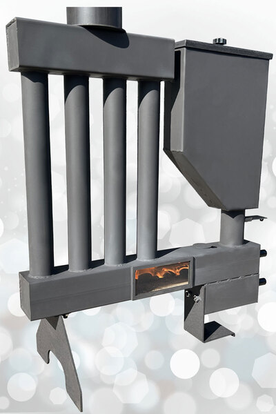 AKTEPE Group Pelet Sobası Petekli Pelet Soba Camlı Şömine Soba Stove Füze Roket