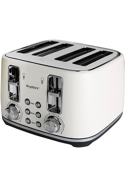 STOREMAX Bystoreby Gem Concept Vanilla Cream Color Four Slice Toaster Newdesing 646268
