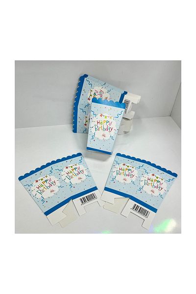 kidspartim Blue Happy Birthday Corn Box