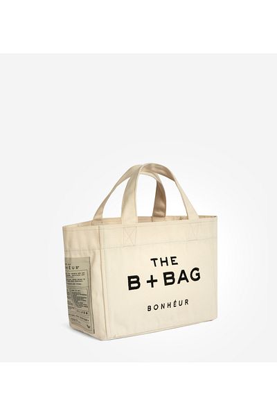 Bonheur Canvas Coconut Milk Small Tote Bag