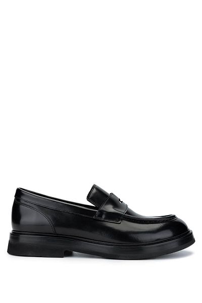 Tamer Tanca Men's Genuine Leather Black Opening Loafer Shoes