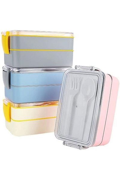 STOREMAX Sellbuystore Plastic Fely Nutrition Container,For Adults/Kids,Compartmented,Lunch Box