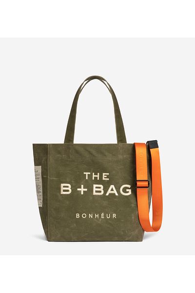 Bonheur Canvas Green Tea Medium Tote Bag