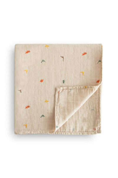 Organik Müslin Örtü / Kundak - Dinosaurs