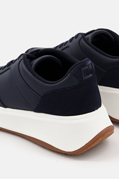 Fitflop Women Flatform Lace Up Casual Sneaker, Navy Blue/White