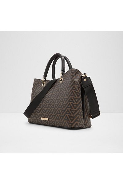 Aldo Women's Brown Satchel Bag With Removable And Adjustable Crossbody Strap