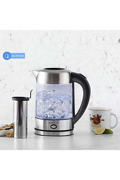 STOREMAX Daliashops Glass Inox Herbal Tea Maker & Water Heater 1.7L 2200W