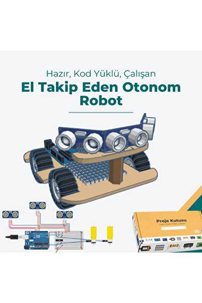 RoboThink Arduino El Takip Eden Otonom Robot Projesi - Hazır Kodlanmış Çalışa...