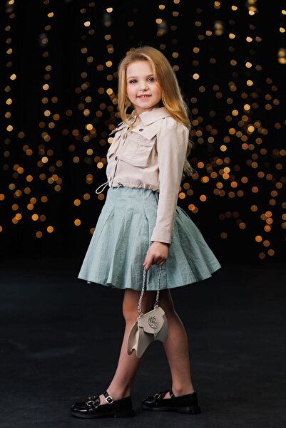 Ribbon kids Girl's Dress and Jacket + Belt + Bag