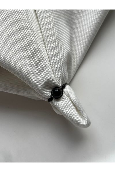 PelvedDesign Black Onyx Stone Adjustable Black Wire Ring