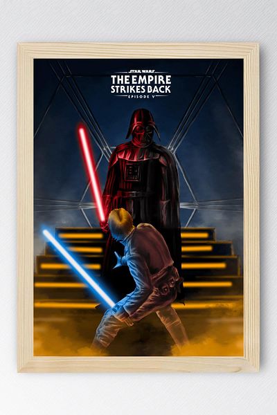 Saturn Star Wars 5 Framed Painting - Space Wars 5 Fim Poster Painting