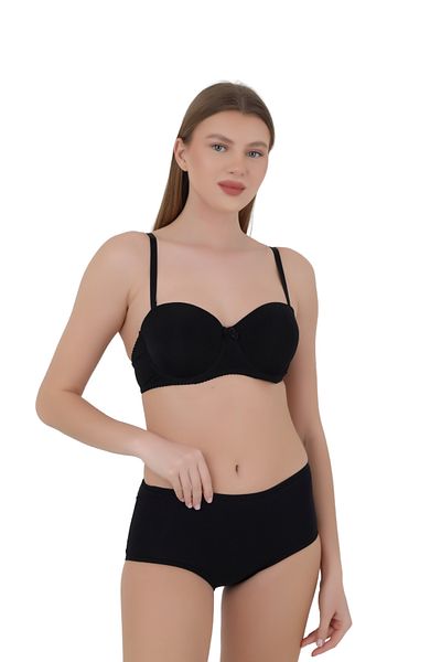 CNT Chiloți pentru femei cu talie înaltă - Set de 3 extra moi (NEGRU, ALB, CULOARE PIELE)