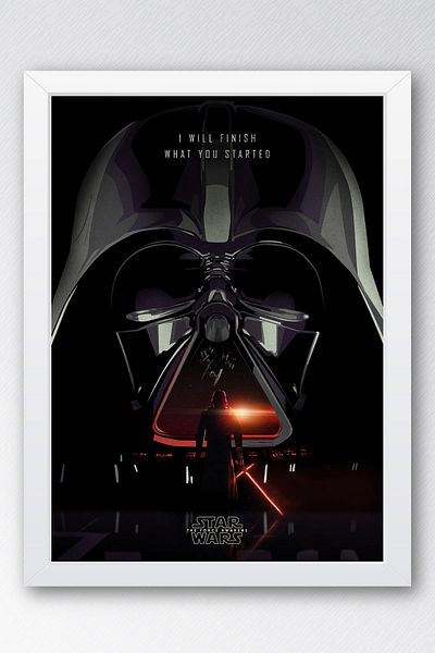 Saturn Tablou înrămat Darth Vader Star Wars - Poster de film Space Wars
