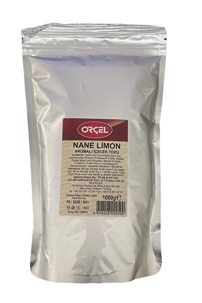 ORÇEL Nane Limon (MENTÖLLÜ) Aromalı Içecek Tozu Oralet Çay 1 Kg.