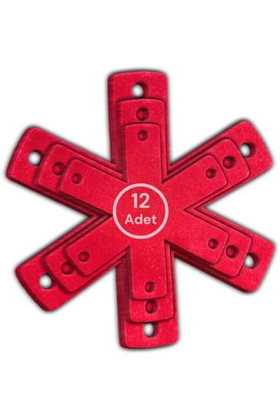 STOREMAX Svticaret 12 Pieces Pot Pan Protector Organizer Anti-Scratch Set Red Mhm 1053513