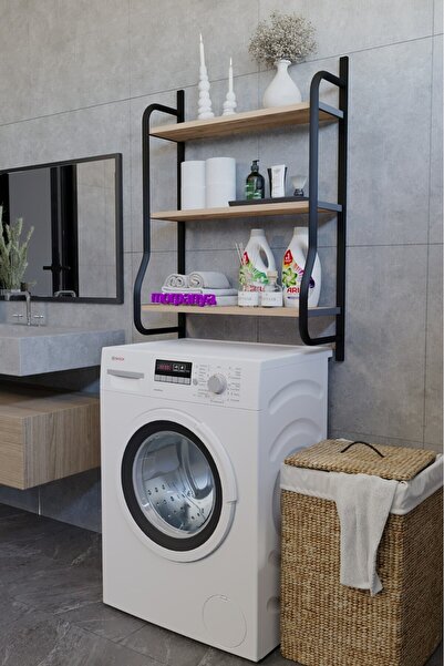 Morpanya Banyss Çamaşır Makinesi Üstü Düzenleyici Raf Banyo Dolabı Rafı Makin...