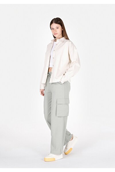 Colin's Regular Fit Mid Waist Straight Women's Green Sweatpants Cl 1072561