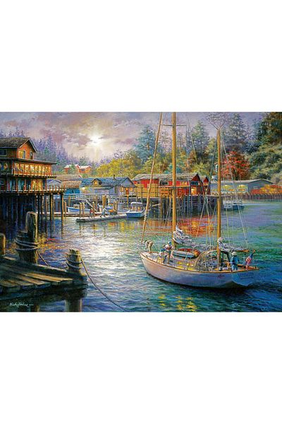 Art Puzzle Yappuzz Fishing Town 500 Piece Puzzle