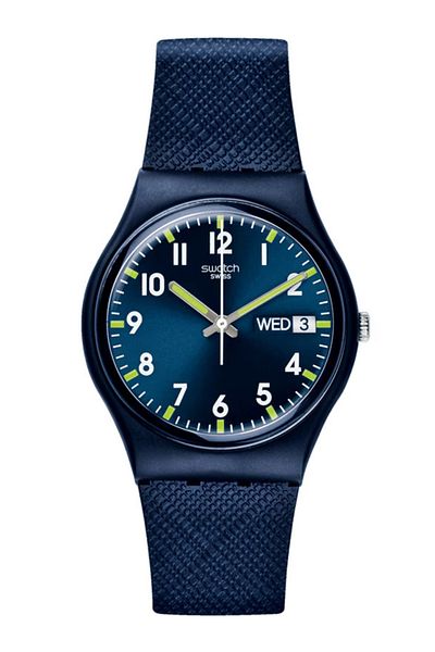 Swatch Unisex Navy Blue Wristwatch Gn718