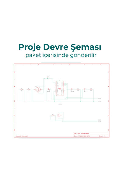 RoboThink Arduino Yangın & Duman Alarmı Projesi - Hazır Kodlanmış Çalışan Proje Seti