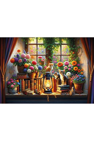 Art Puzzle Book Garden 500 Piece Puzzle