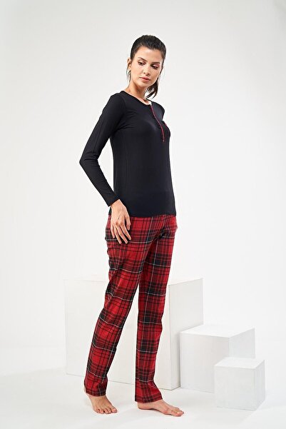 Pjs Pijama Pjs 22434 Жіночий піжамний комплект з картатим візерунком