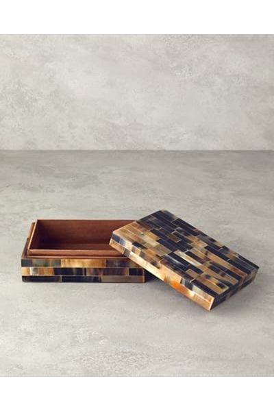STOREMAX jvnnSHOP Home Antique Boho صندوق ديكور أسود 646268