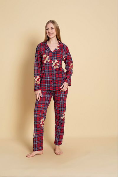 Yerli Women's Front Buttoned Pajama Set