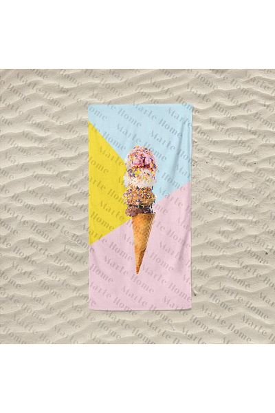 STOREMAX Mu-Artshop Home Ice Cream / Ice Cream - Printed Beach Towel Tnca 871301