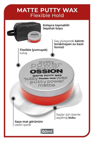 Morfose Ossion Putty Wax 60 ml 3 Adet