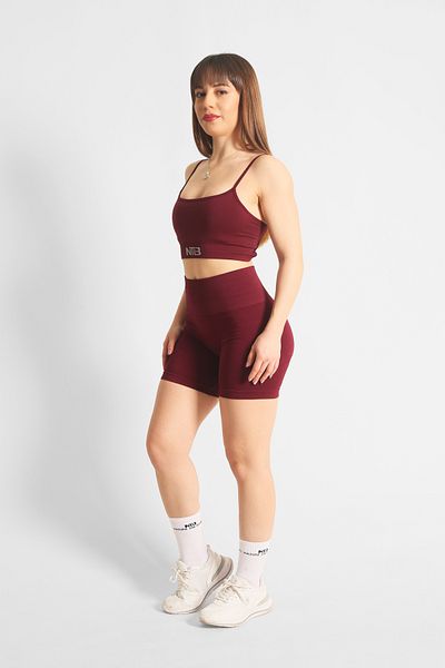 NTB Nature The Brand Push-Up Short Tights Dark Cherry Color