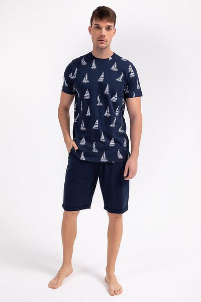 Arnetta Sailor Navy Blue Men's Bermuda Suit