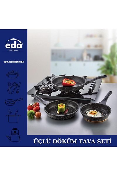 Eda مجموعة مقالي صب ثلاثية موديل 20/24/28