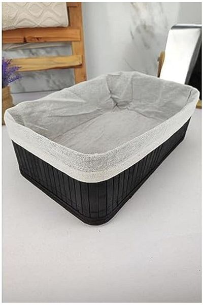 STOREMAX Bamboo Multi-Purpose Storage Box Organizer Medium Size Organizer Black 29X19X10 cm - Cl-6006-5 Sta