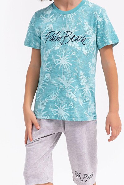 ROLY POLY 2717 Waiter Palm Beach Cyan Boy Capri Suit