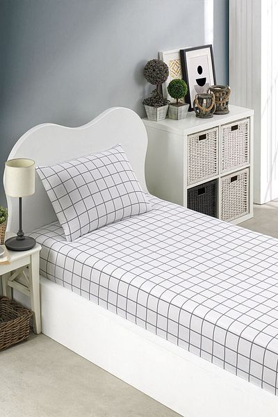 Eponj Home Set cearșafuri Artus Gri pentru o singură persoană - Pes Elastic