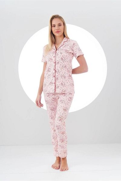 PJS 24105 Set de pijamale cu nasturi pentru damă