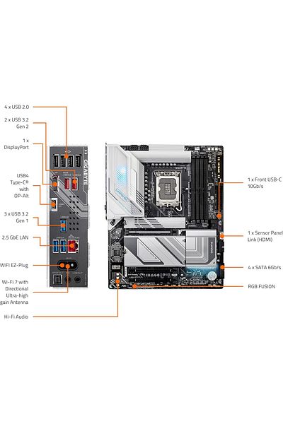 Gigabyte اللوحة الأم Z890 Gaming X Wifi 7 من Intel