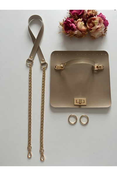 Knitted Bag Set - Chain Bag Handle , Lid Kit