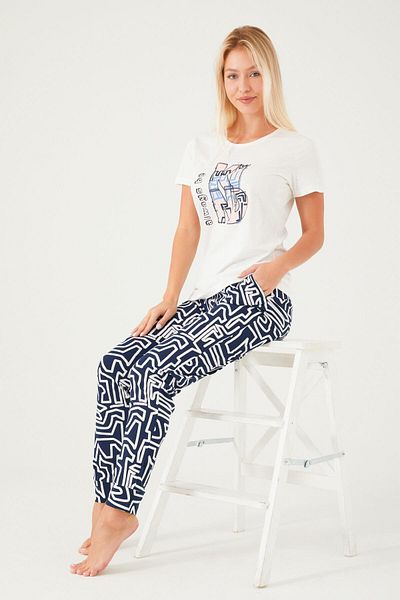Arnetta 2403 Always Be Kind Cream Women's Short Sleeve Pajamas Set