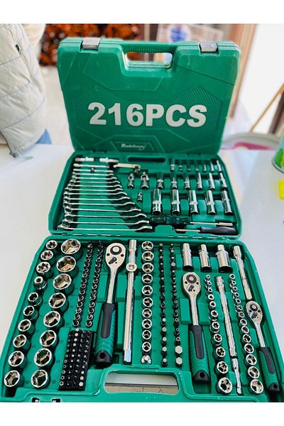 Worldtec 216 Pieces 12-38-14 Professional Socket Set