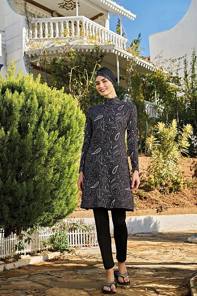 Ruko Maio 23137-5 Large Size Turtleneck Full Hijab Swimsuit
